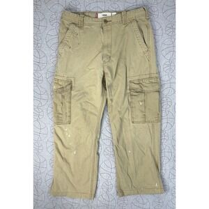 Y2K Levi's Cargo Pants Cotton Chino Baggy Skater Wear Paint Stains / Men's 34x32